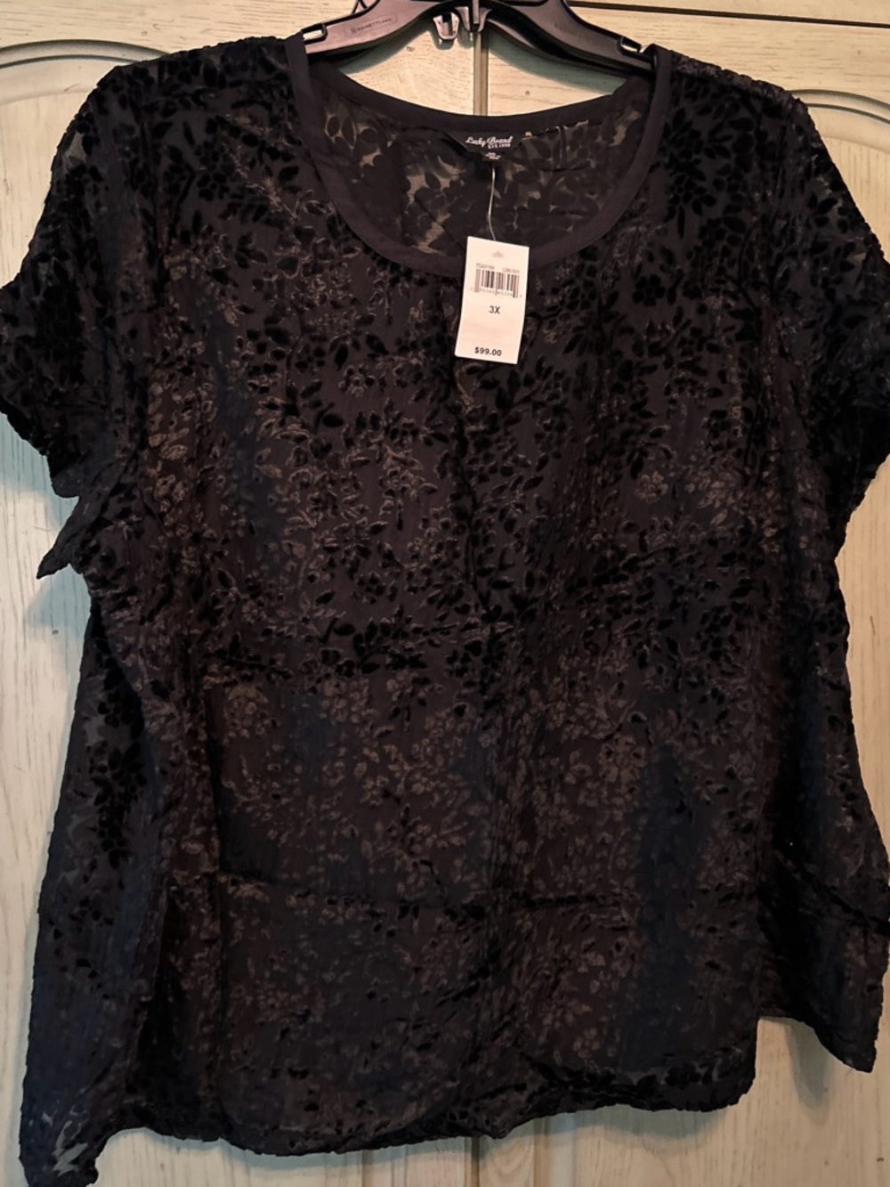 Lucky Brand plus size 3x sheer blouse